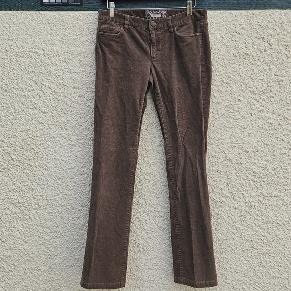 J. Crew brown corduroy matchstick pants 28S short low rise 30 in inseam - Picture 1 of 5